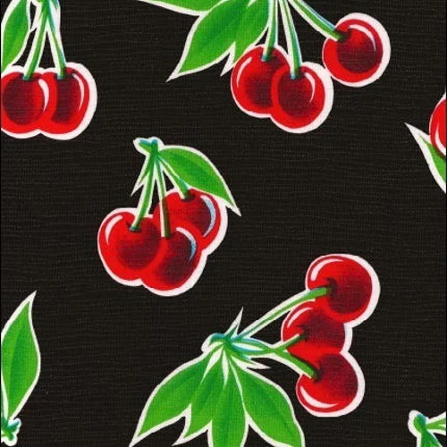 Mexican Oilcloth Cherry Black - BenElke