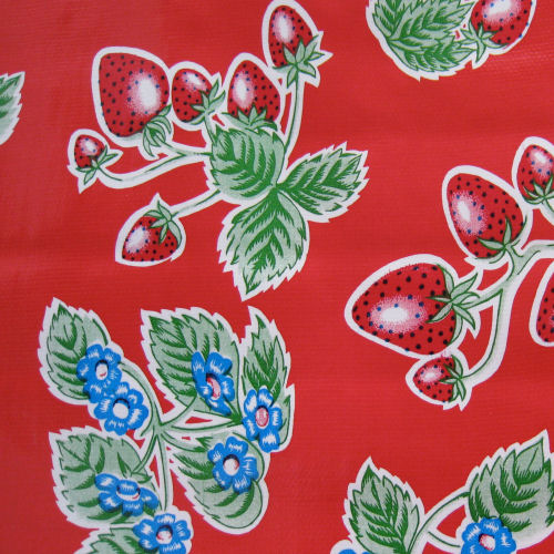 Mexican Oilcloth Strawberries Red - BenElke